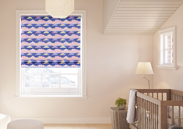 Cloudy Cosmos, Purple Twilight - Roman Blind - Image 3